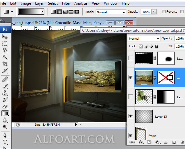 lcd plasma alive tv , midnight magic, zoo, zebra, crocodile, tv set, interior, mysterious room, horror room.